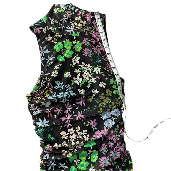 REVOLVE AFRM Sleeveless Mockneck Midi Bodycon Black Floral Size Medium NWT - Picture 9 of 10